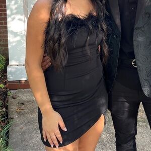 Black Feathered Dress
